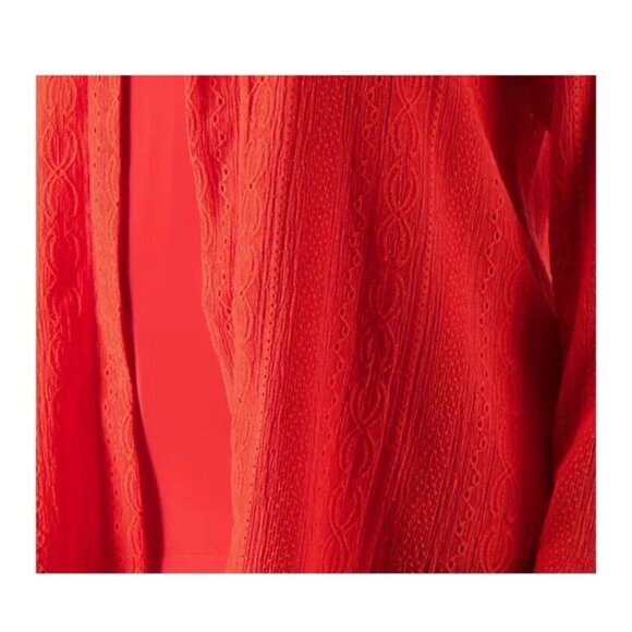 Susan Graver Eyelet Knit Cardigan With Liquid Knit Tank Size S Sea Coral A593351 - Picture 4 of 16